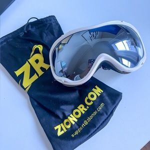 Zionor ski goggles, white/black